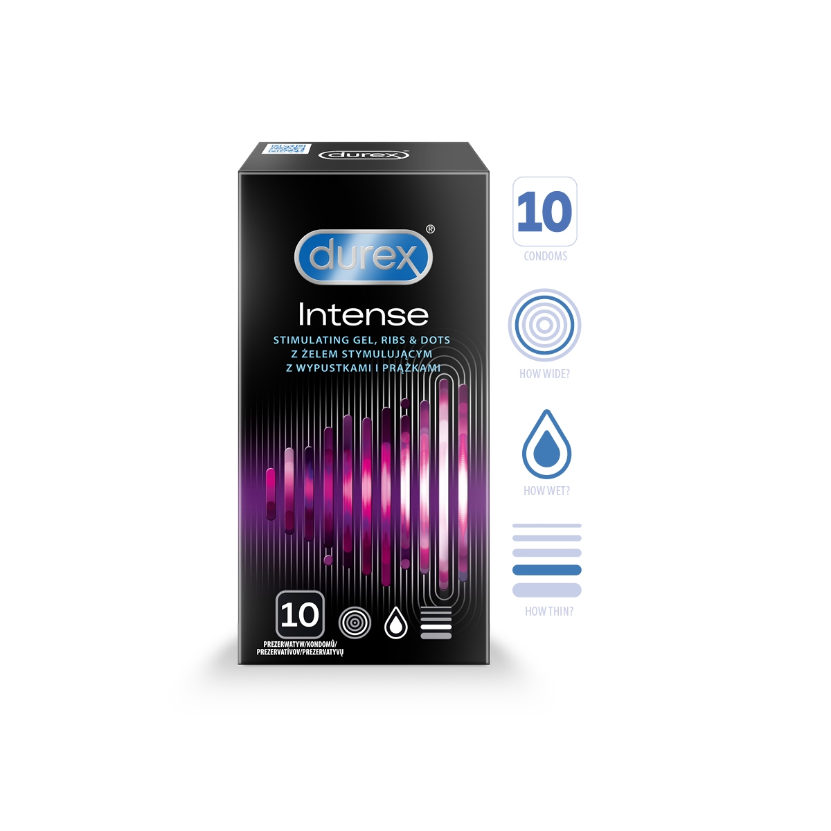 DUREX Intense prezervatīvi, 10 gab. - Produkta attēls