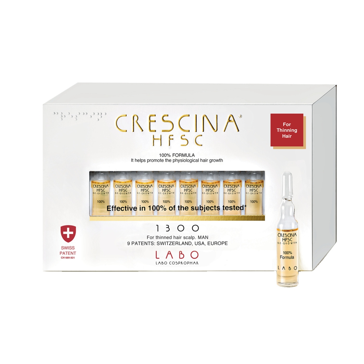 CRESCINA HFSC 100% FORM 1300 MAN 3.5ML N40 - Produkta attēls