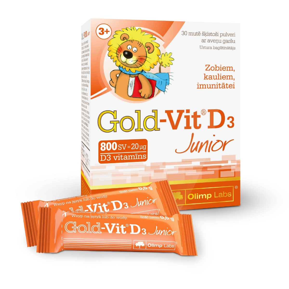 OLIMPLABS GOLD VIT. D3 JUNIOR 800SV POW N30 - Produkta attēls