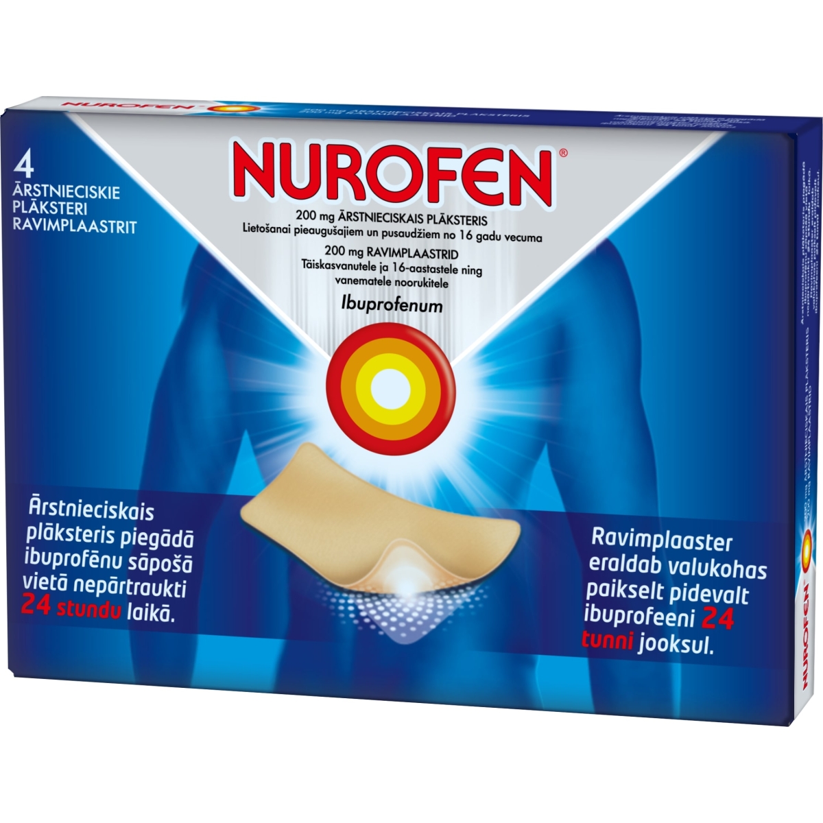 NUROFEN 200MG ĀRSTNIECISKS PLĀKSTERIS N4