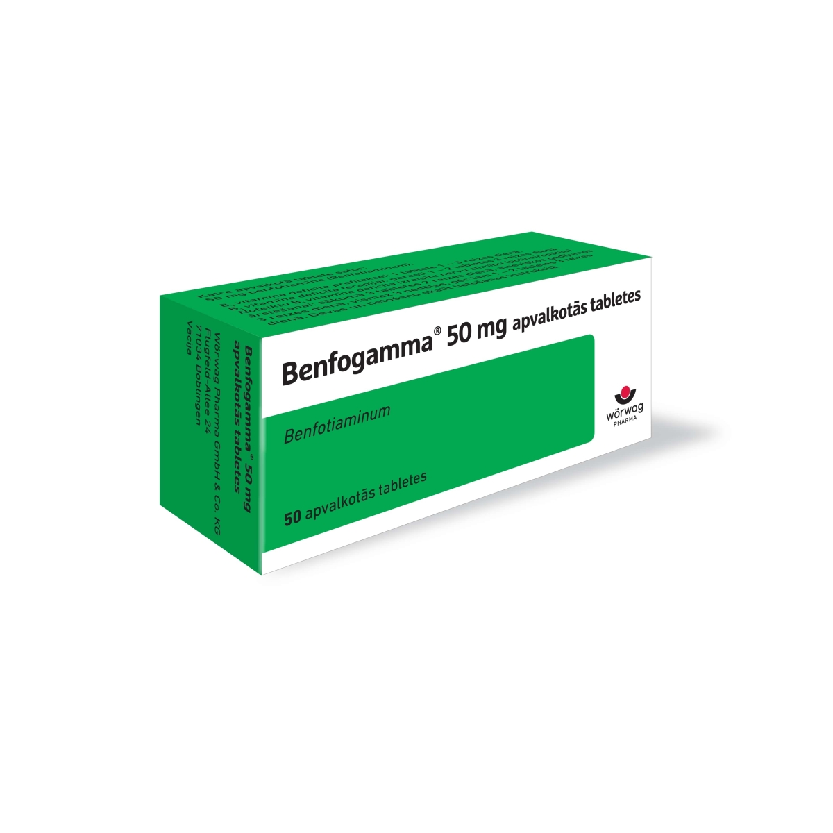 BENFOGAMMA 50MG TBL N50 LV 10573 - Produkta attēls