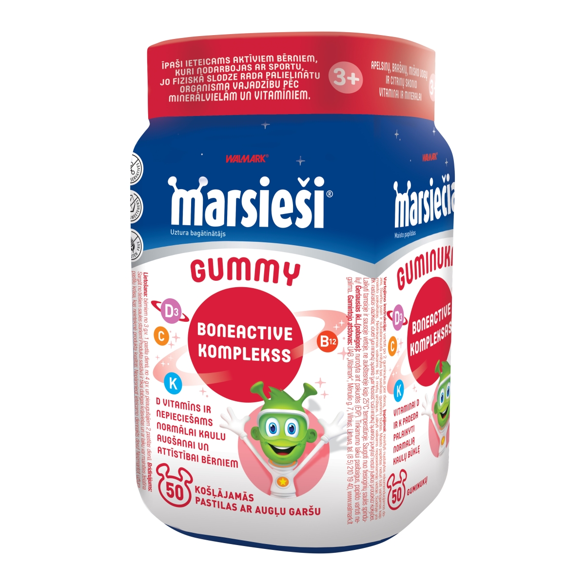 MARSIEŠI® Gummy Bone Active komplekss pastilas, 50 gab. - Produkta attēls