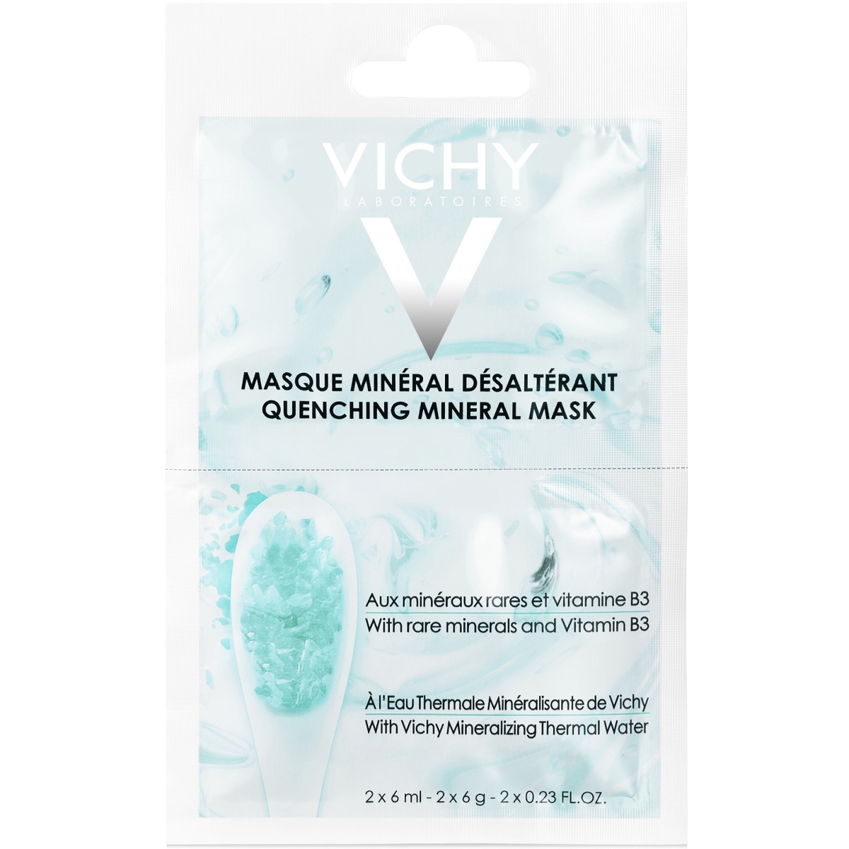 VICHY mitrinoša minerālu maska dehidratētai ādai, 2 gab., 6 ml, - Produkta attēls