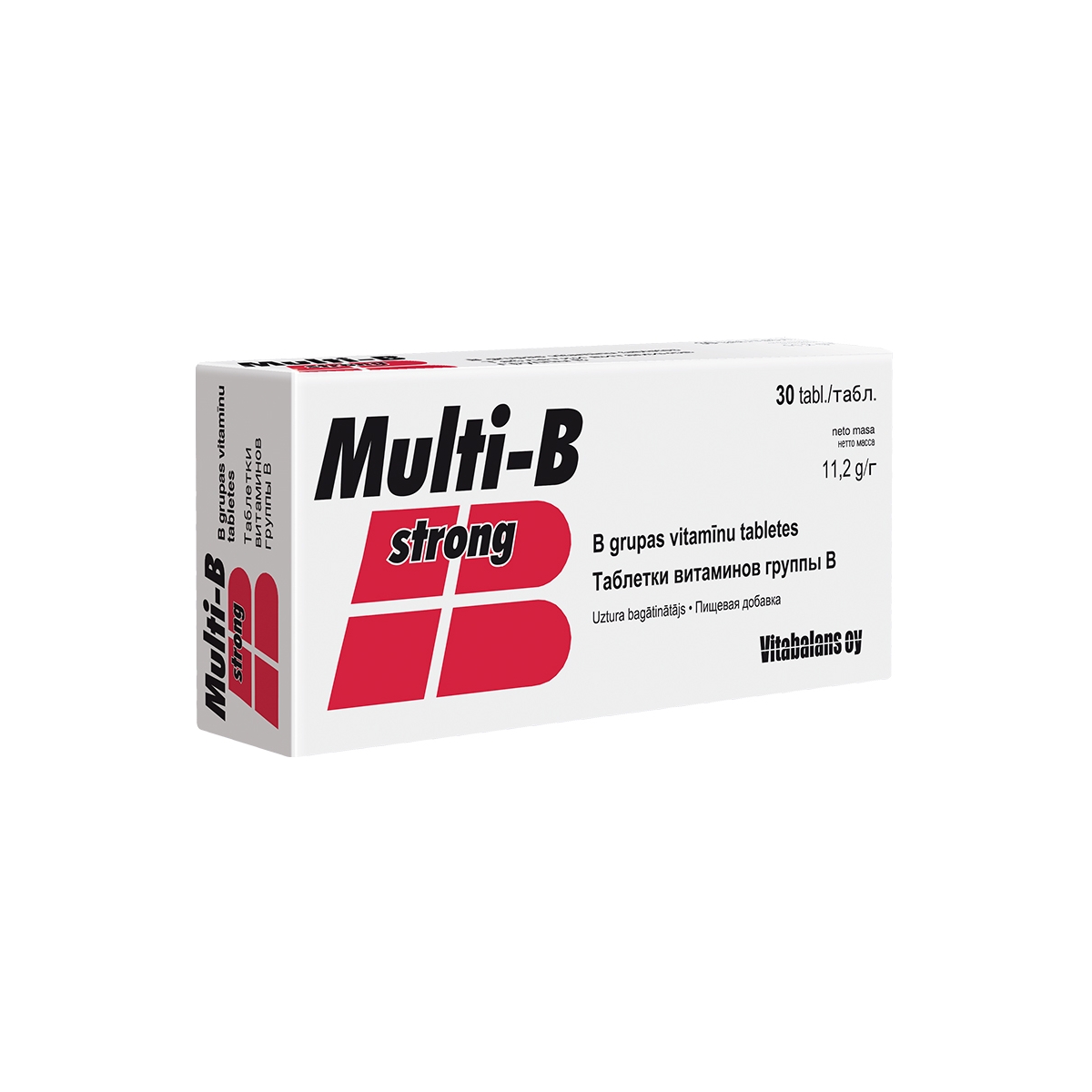 MULTI B STRONG, 30 Tabletes B Grupas Vitamīni.