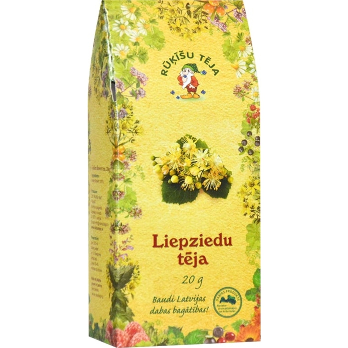 RŪĶĪŠU TĒJA paciņās (liepziedu), 20 g