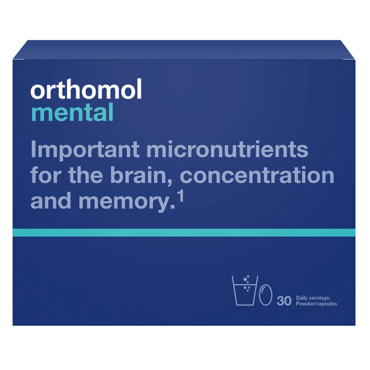 ORTHOMOL Mental (pulveris + 3 kapsulas), 30 gab - Produkta attēls