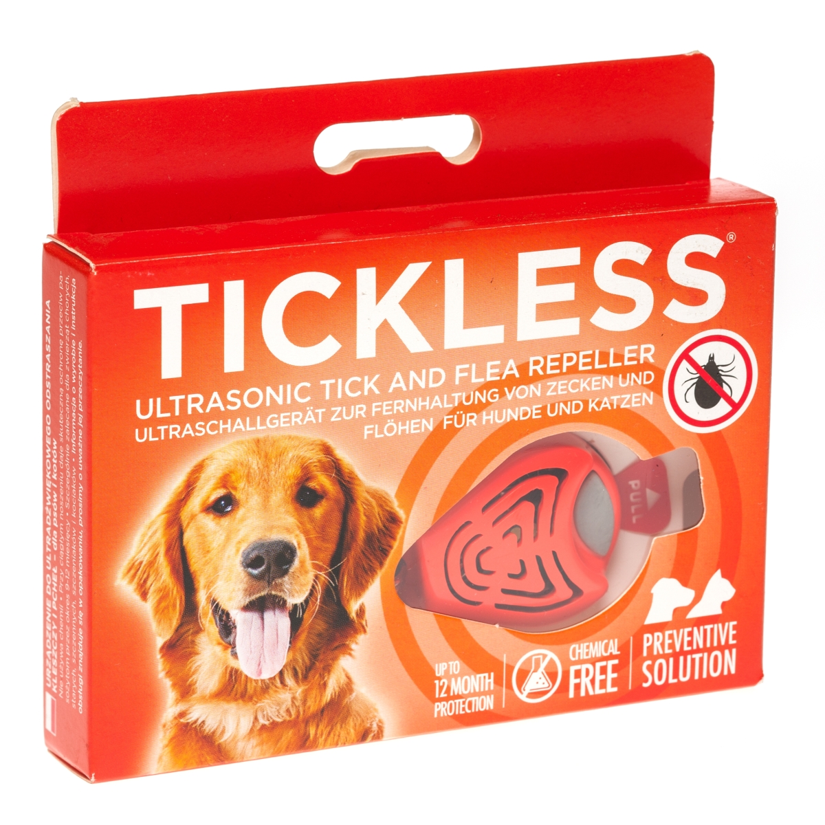 Tickless Pet ultraskaņas repelenta ierīce, oranža