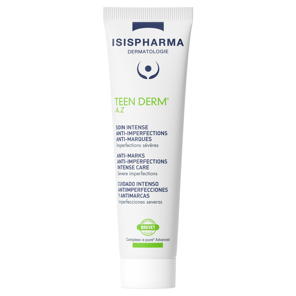 ISISPHARMA Teen Derm A.Z. krēms iekaisīgas aknes ādai ar 15 % azelaīnskābi, 30 ml