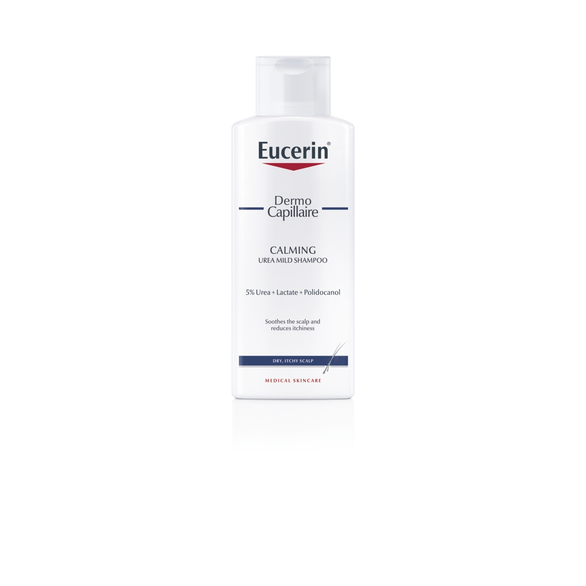 EUCERIN Dermocapillaire matu šampūns ar 5% Urea sausai galvas ādai, 250 ml