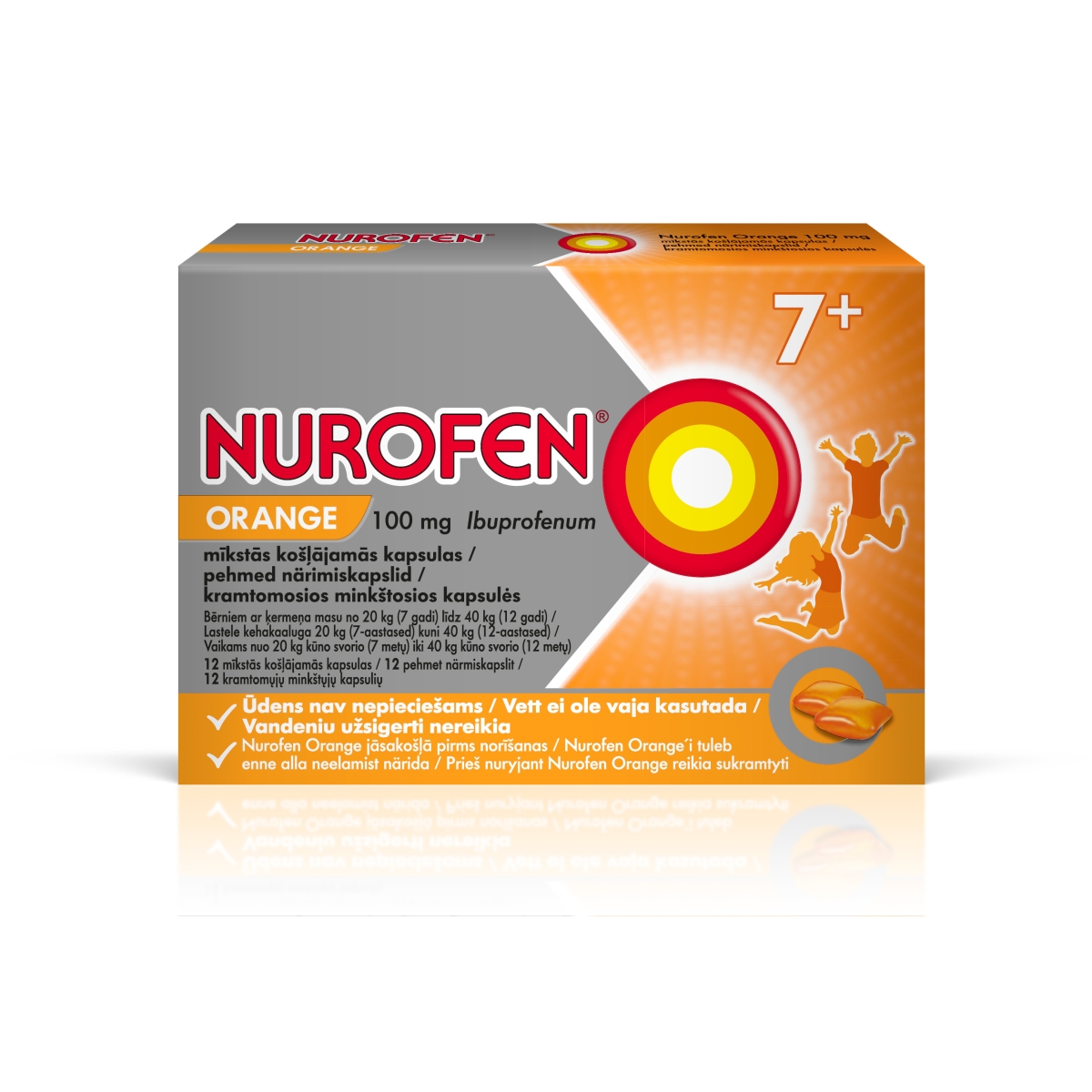 NUROFEN ORANGE 100MG KOŠĻ.KAPSULAS N12