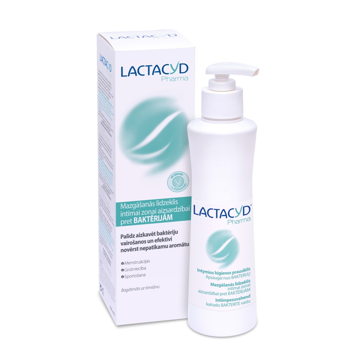 LACTACYD Pharma Antibacterial mazgāšanas līdzeklis intīmai zonai, 250 ml