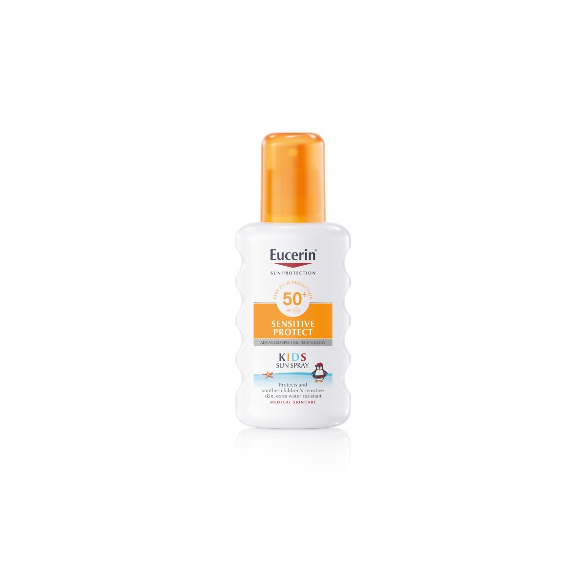 EUCERIN Kids Sun Sensitive Protect SPF50+ izsmidzināms sauļošanās aizsarglīdzeklis bērniem, 200 ml