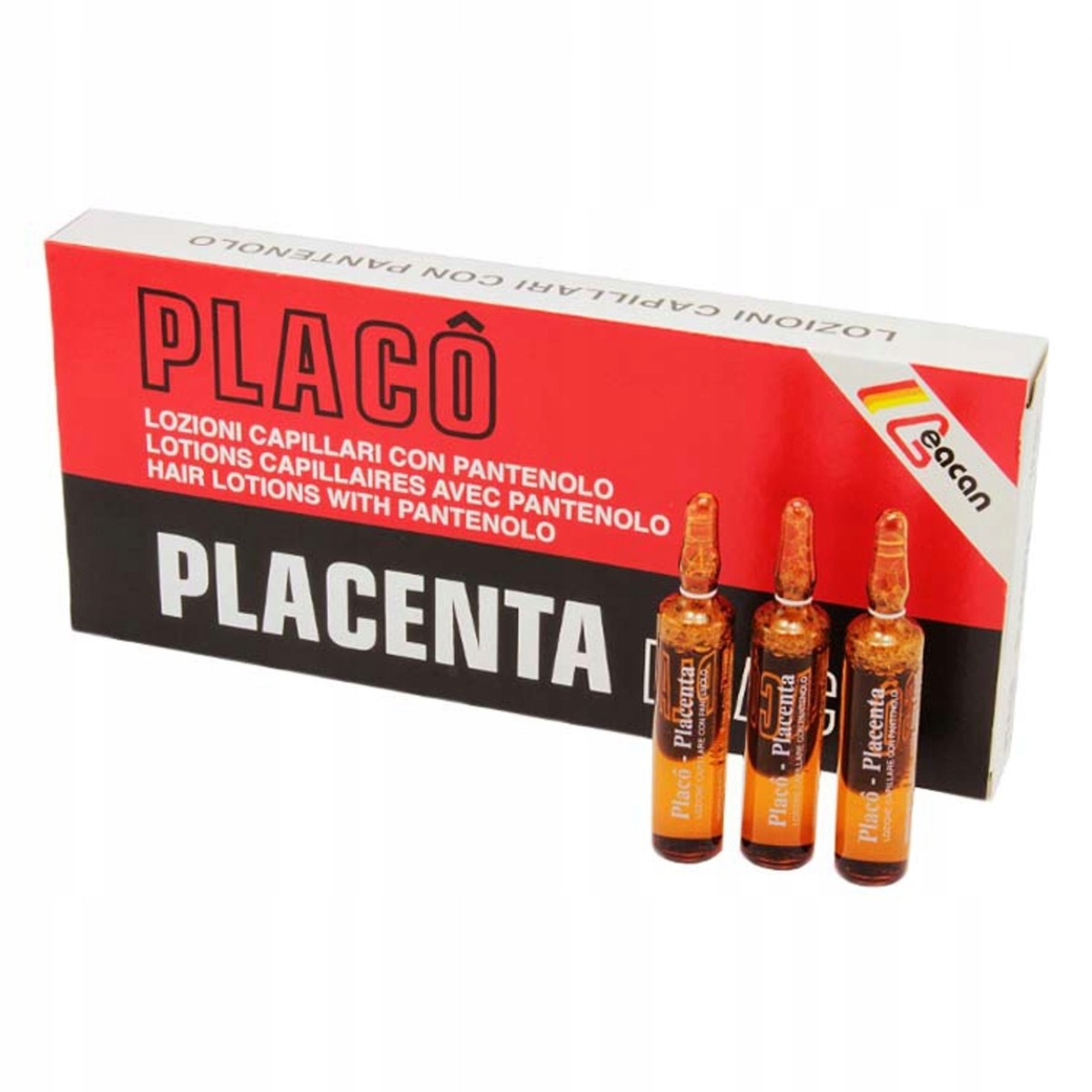 PLACENTA Placo losjons pret matu izkrišanu ar pantenolu, 10 ml x 12 ga - Produkta attēls