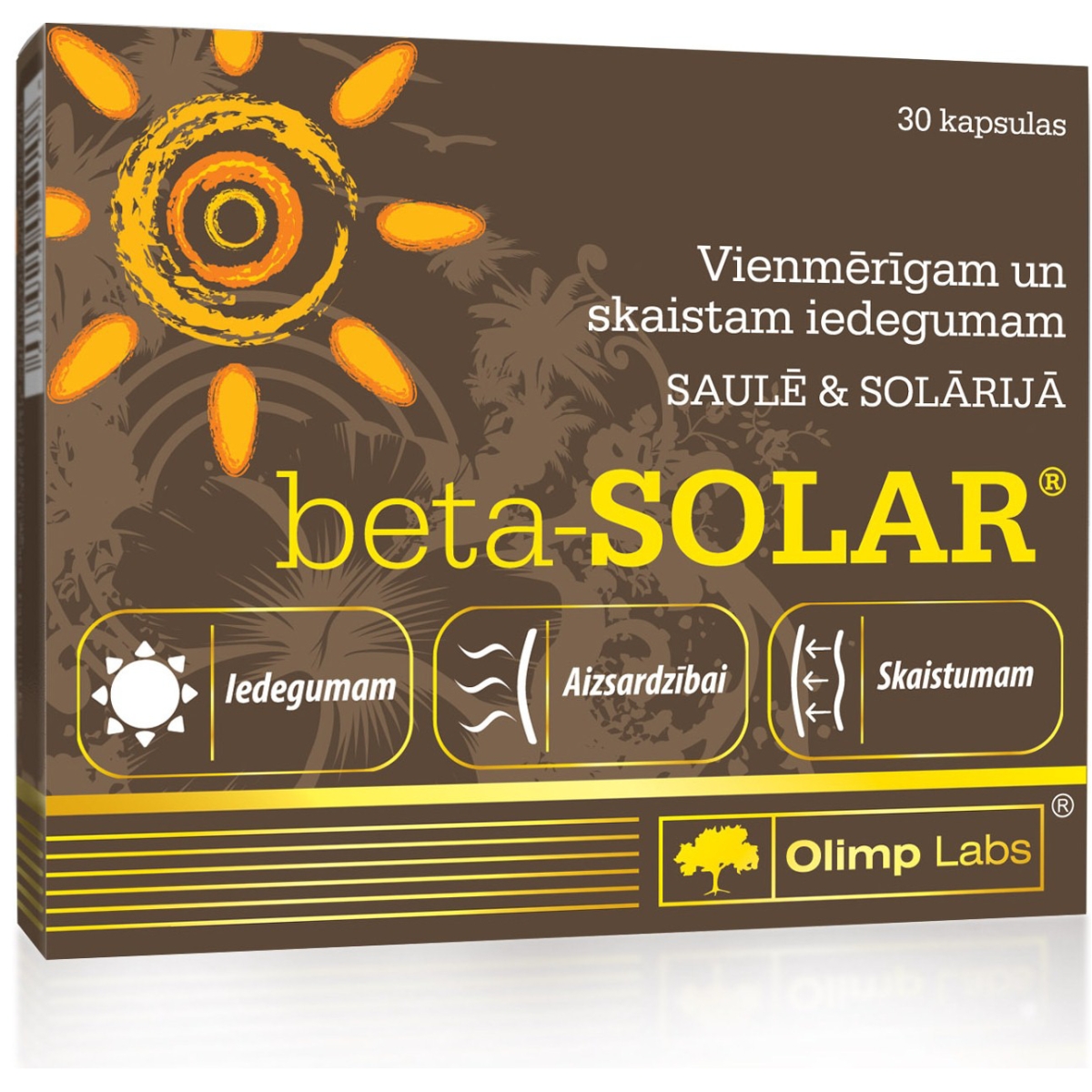 OlLIMP LABS® Beta-Solar kapsulas, 30 gab - Produkta attēls