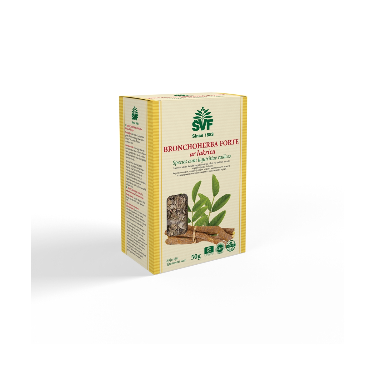 TĒJA BRONCHOHERBA FORTE AR LAKRICU 50G (LIETUVA) - Produkta attēls