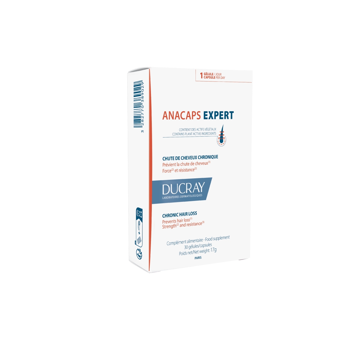 DUCRAY Anacaps Expert kapsulas, 30 gab - Produkta attēls 1