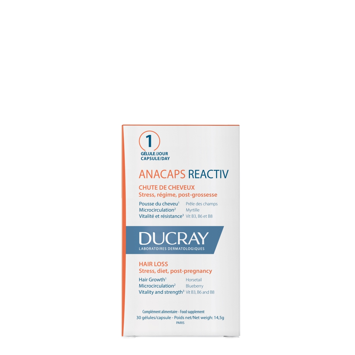 DUCRAY Anacaps Reactiv kapsulas, 30 gab - Produkta attēls 1