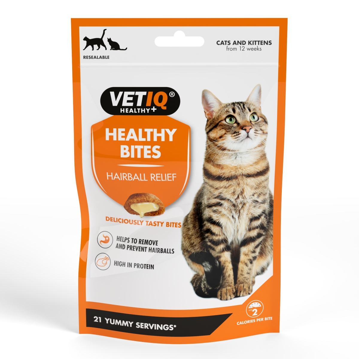 MC VETIQ HAIRBALL RELIEF CATS/KITTENS HEALTHY BITES 65G - Produkta attēls 1