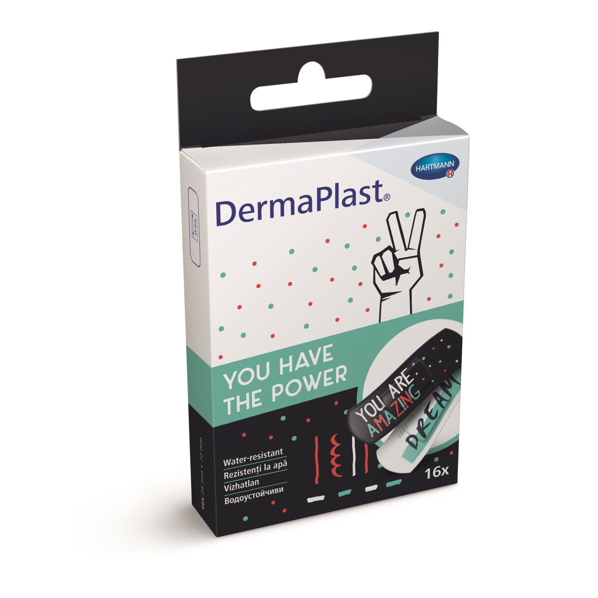 DERMAPLAST Power plāksteri (25 x 72 mm), 16 gab - Produkta attēls