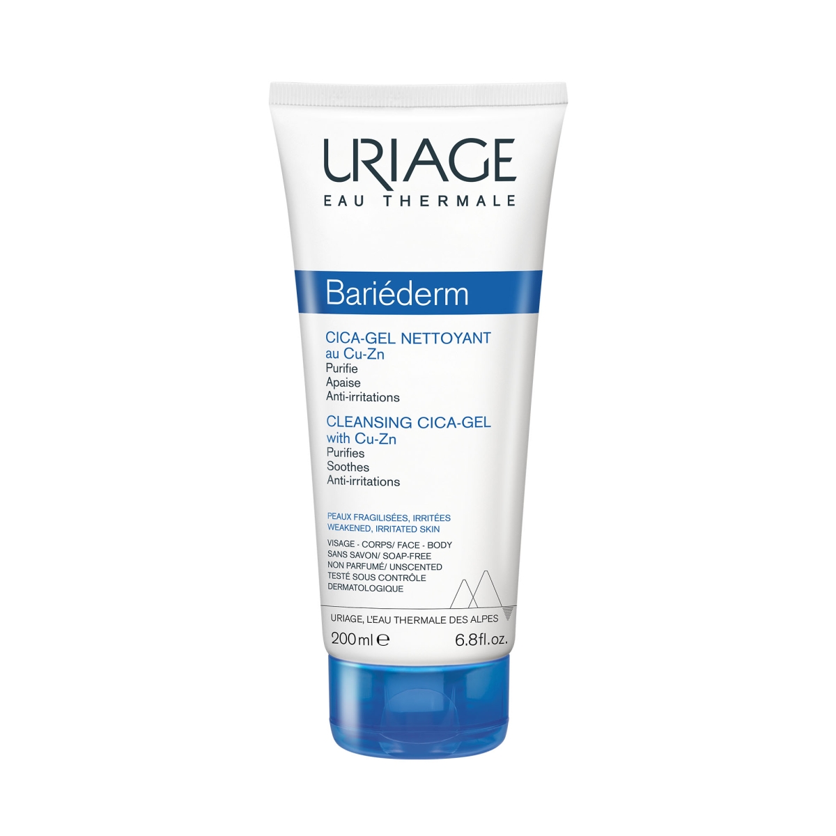 URIAGE Bariederm-Cica attīrošs gels ar Cu-Zn, 200 ml