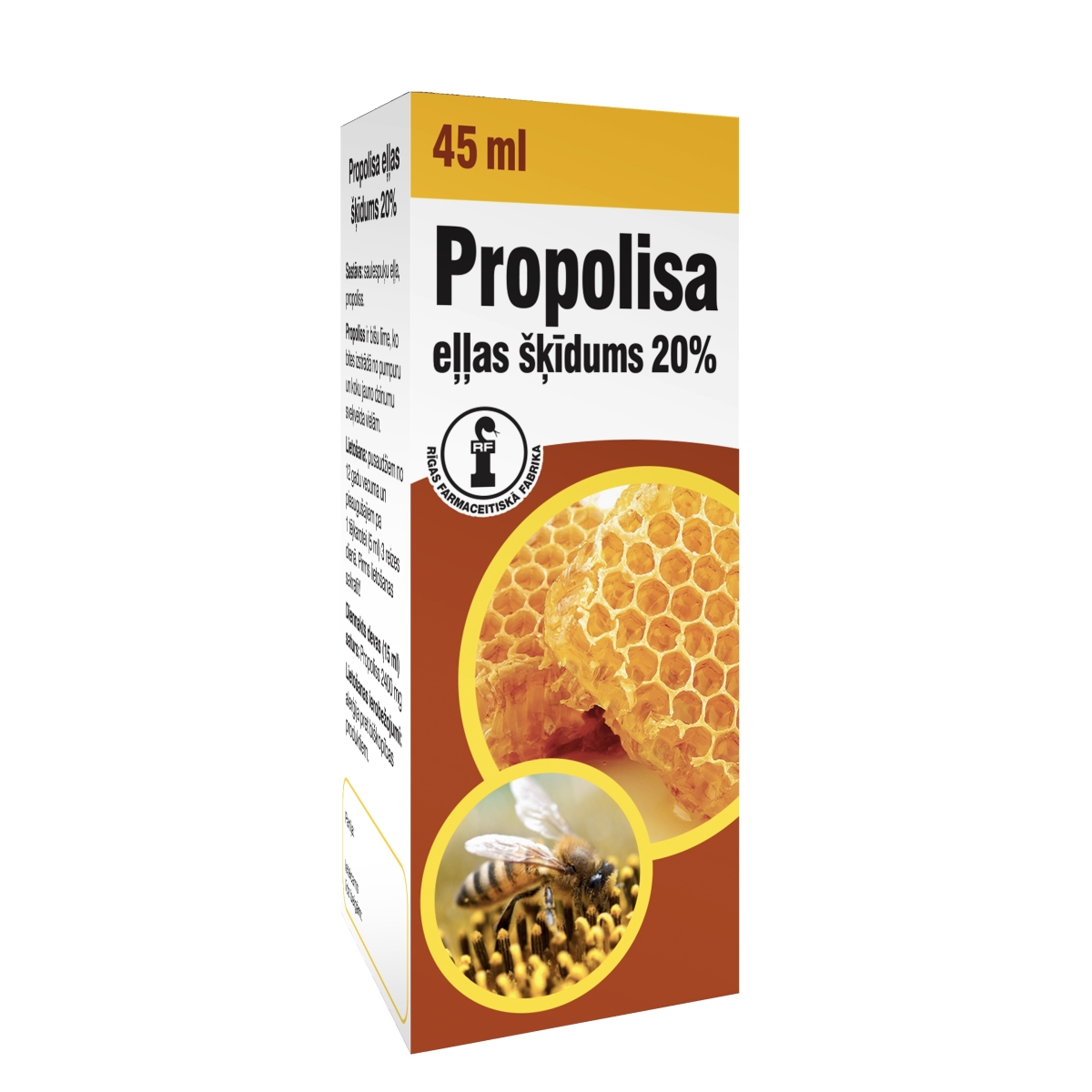 RFF Propolisa šķīdums 20% (saulespuķu eļļā), 45 ml