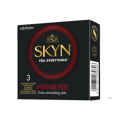 LIFESTYLES Skyn Intense Feel prezervatīvi, 3 gab.