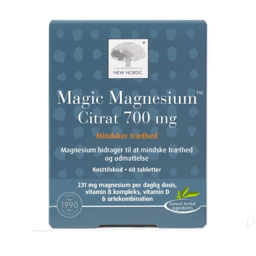 NEW NORDIC Magic Magnesium Citrat 700 mg tabletes, 60 gab.