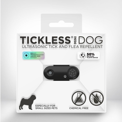 Tickless MINI Dog ultraskaņas repelenta ierīce, melna (USB lādējama)