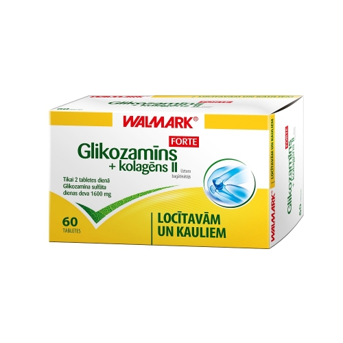 WALMARK Glikozamīns Forte+Kolagēns II tabletes, 60 gab.