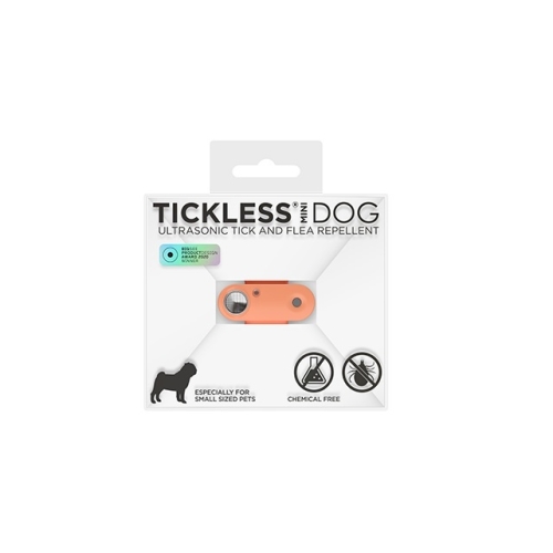 Tickless MINI Dog ultraskaņas repelenta ierīce, persiku (USB lādējama)