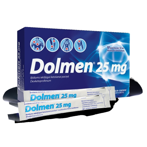 DOLMEN 25MG/10ML ŠĶĪDUMS IEKŠĶĪGAI LIET. PAC N10