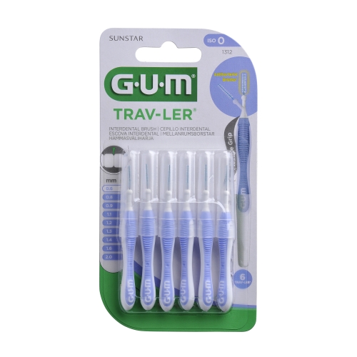 GUM® Trav-Ler starpzobu birstīte, 0,6 mm, 6 gab