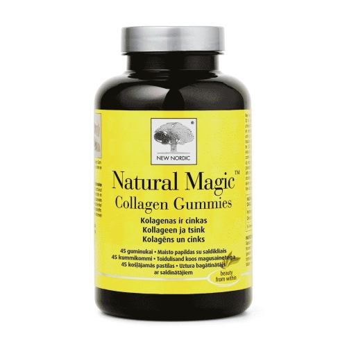 NEW NORDIC Collagen Gummies Natural Magic tabletes, 45 gab.