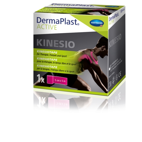 DERMAPLAST Active Kinesio teips (rozā, 5 m x 5 cm), 1 gab