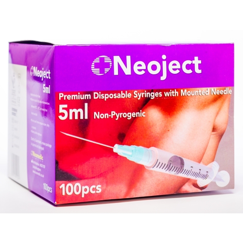 SYRINGE NEOJECT 5ML+ ADATA 21G N100