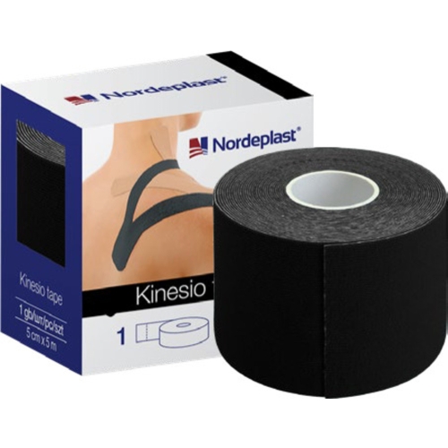 Kinezioloģiskais teips Nordepast 5 cm x 5 m melns, 1 gab