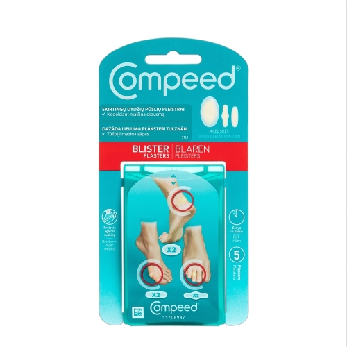 COMPEED® dažāda lieluma plāksteri tulznām, 5 gb.