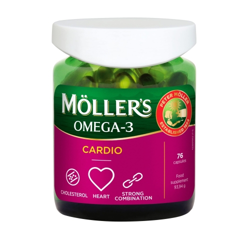 MOLLERS Omega-3 Cardio kapsulas, 76 gab.