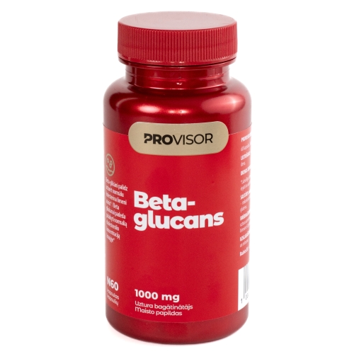 PROVISOR Beta Glucan 1000 mg kapsulas, 60 gab