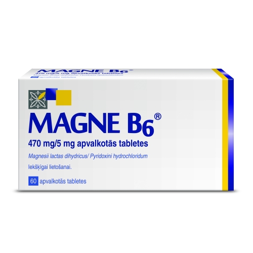 MAGNE-B6 APVALKOTĀS TABLETES N60