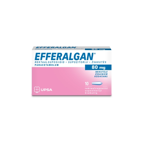 EFFERALGAN (PARACETAMOL) SUPP 80MG N10