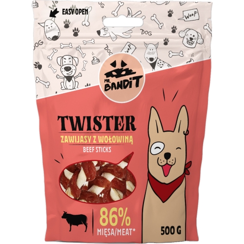 MR.BANDIT TWISTER  VĪTAS LIELLOPA NŪJIŅAS 500G