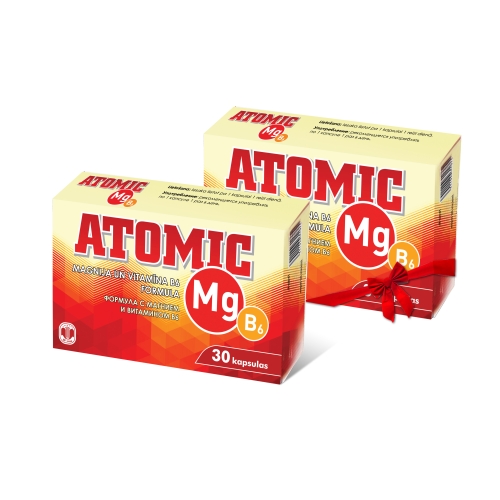 ATOMIC MgB6 kapsulas (1+1), 30 gab