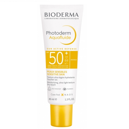 BIODERMA Photoderm Aquafluide SPF50+ akvafluīds b/krāsas, 40 ml