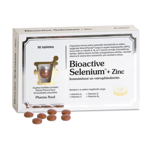 BIOACTIVE Selenium + Zinc tabletes, 90 gab.