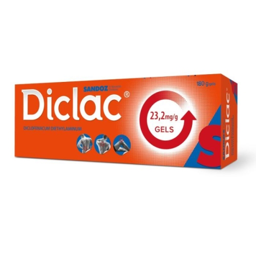 DICLAC® 23,2 mg/g gēls, 180 g.