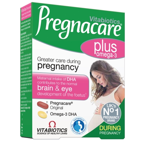 PREGNACARE® Plus Omega-3  28 tabletes un 28 kapsulas