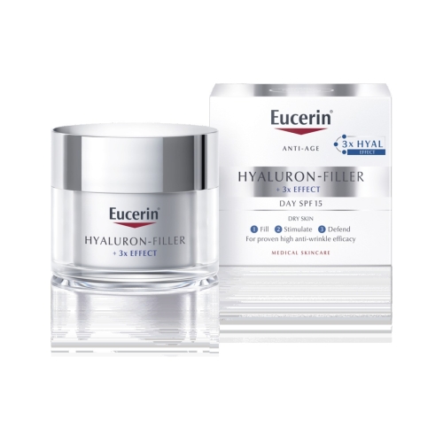 EUCERIN Hyaluron-Filler dienas krēms ar SPF15 sausai ādai, 50 ml