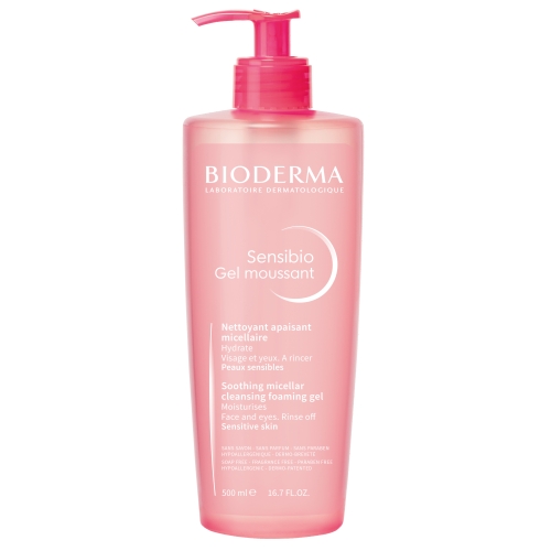 BIODERMA Sensibio Gel moussant attīrošs putojošs gels jutīgai ādai, 500 ml