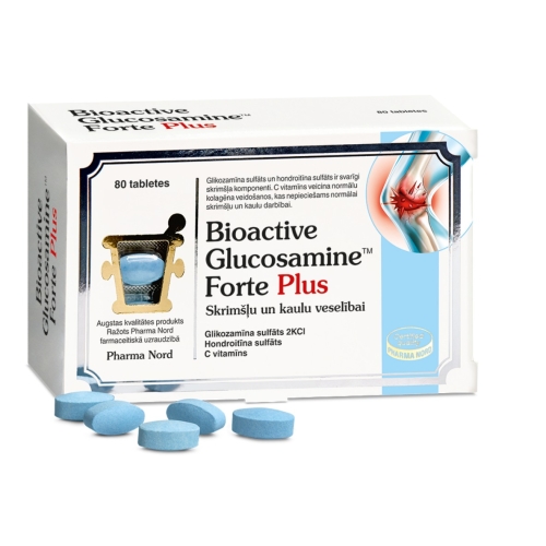 BIOACTIVE Glucosamine Forte Plus tabletes, 80 gab.